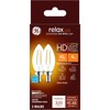 GE Relax LED Light Bulbs, Candle Light, Soft White, 40