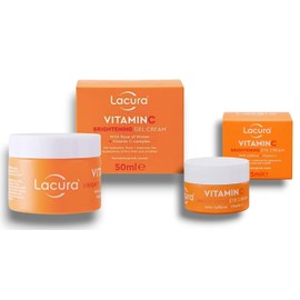 Lācurā - Aldi | Vitamin C Brightening Gel & Eye care Set | 50mL Gel Cream with Rose of Winter & 15mL Eye Cream with Caffeine | Hydrates, Firms, Improves the Appearence of Fine Lines and Wrinkles