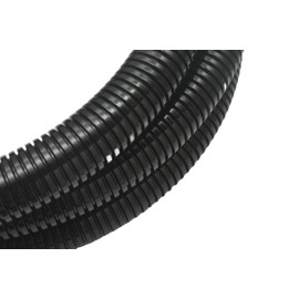 MyyYiTar 1in-10ft Wire Loom Conduit Protector Cable Sleeves Cover Hard Tubes for Outdoor Electrical Wire Management Organizer Kit– Black