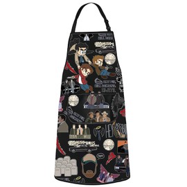 WZMPA Winchester Brothers Kitchen Apron Dean & Sam & John Fans Gift IDJITS Dean & Sam Cooking Apron For Baking Grilling, Eat Pie Ap