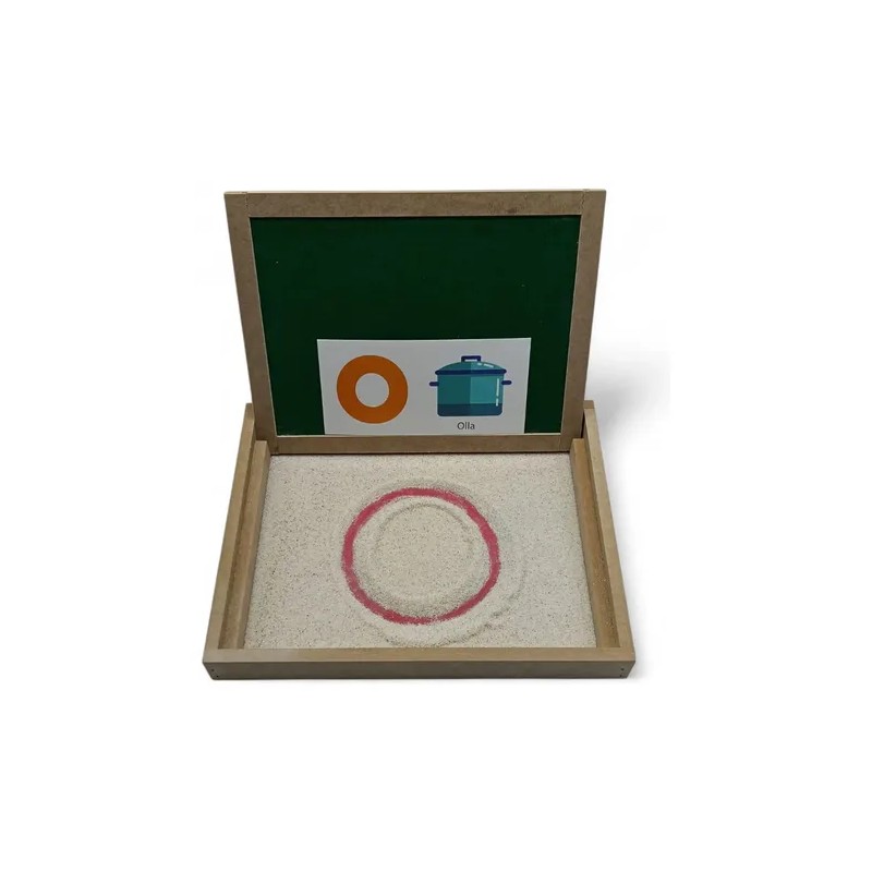 Bandeja De Grafomotricidad Montessori,pizarrón Blanco Verde