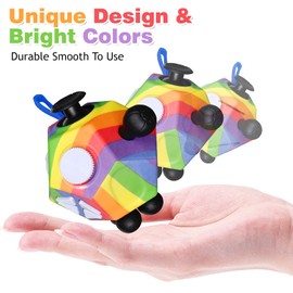 VCOSTORE 12 Sided Fidget Toys - Dodecagon Fidget Toys Relieves Stress and Anxiety Relaxing Fidget Toys Cube for Adults and Kids with ADHD,OCD,ADD (Rainbow)