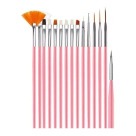 Layana Kit Pinceles Profesional Para Mano Alzada Nail Art Set