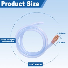 2 Pack 3/4" × 6FT Siphon Hose, Gas Siphon Hose for Gasoline/Fuel/Water Transfer, Shaker Siphon Safety Self Priming Hose