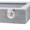 SPIEA 24 Compartments Accessory Box, Velvet-like Jewelry Case, Ear Ornaments,