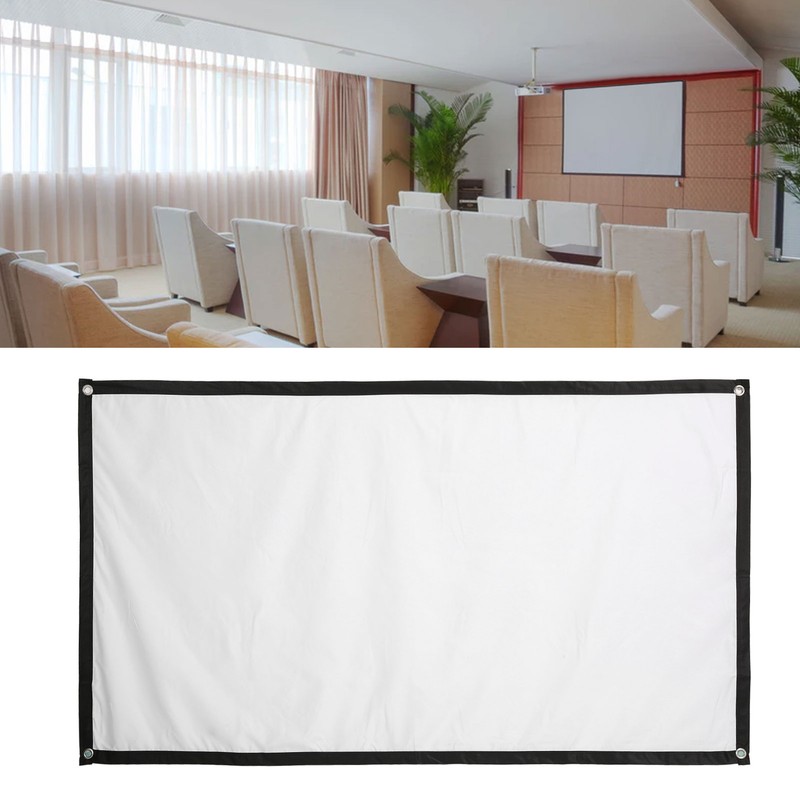 84inch Projector Screen 16:9 HD Projection Screen with Hook for