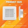 Funmit 6" Louvered Vent Cover Stops Birds Nesting for Outside