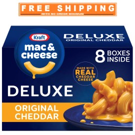 Kraft Deluxe Original Cheddar Macaroni and Cheese Dinner, 14 oz., 8 pk.