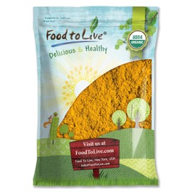 Food to Live Organic Turmeric Powder, 7 Pounds Non-GMO, Finely Ground Turmeric Root, Pure, Kosher, Vegan, Bulk. Fragrant Spice. Great for Asian, Middle East Dishes, Spice Blends, Beverages.