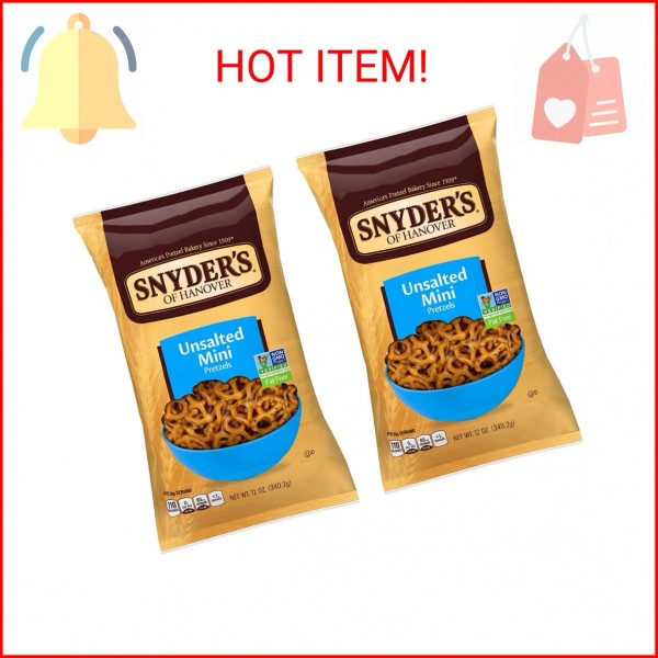 Snyder's of Hanover Mini-Unsalted Pretzel - 12 oz - 2