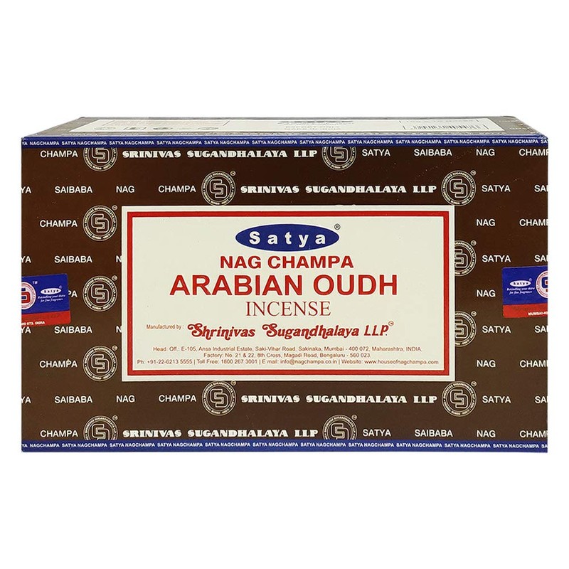 Arabian Oudh Incense Sticks and Holder Bundle - Satya Incense