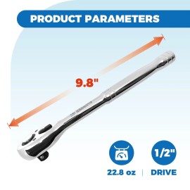 Der Erwachte 1/2-Inch Drive Ratchet Quick-Release Reversible 72-Tooth Chrome CR-MO