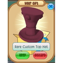 Animal Jam Classic AJC Rare Custom Magenta Top Hat (READ DESCRIPTION)