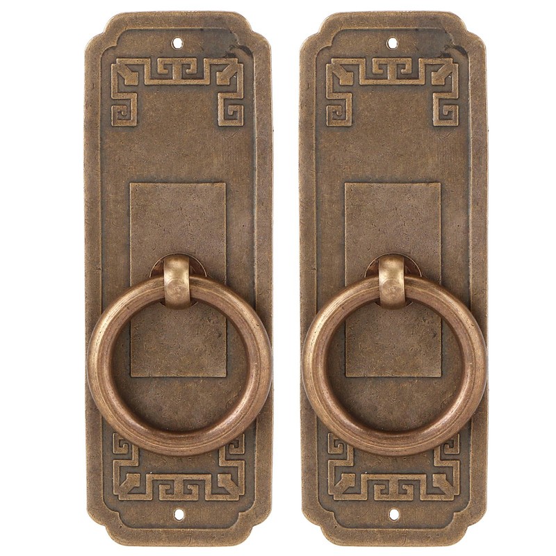 2 Sets Chinese Style Handle Single Hole Door Pull Knobs