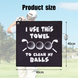 AJFHKJ Golf Towel, Printed Golf Towels for Golf Bags with Clip, Golf Accessories Funny Golf Gift for Men Women Golf Fan Golfer Husband Boyfriend Dad, Birthday Gifts for Golf Fan(3)