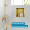Sanbege 12"×12" Shower Niche Brushed Stainless Steel, Recessed Shower Caddy,