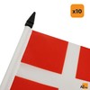 AZ FLAG Pack of 10 Denmark Table Flags 21 x