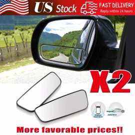 2x 360° Stick on Rear View Auxiliary Blind Spot Mirror Wide Angle Car Truck SUV