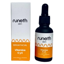 Suero Facial para Cuidado de la Piel (30 ML, Nuneth - Serum Facial Vitamina C y E, Antioxidante, Ilumina y Reafirma, 30 ml)