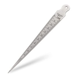 Taper Gage, Bestgle 1-15mm Stainless Steel Tapered Gauge Depth Welding Test Spark Plug Gap Ruler Hole Depth Inspection Tool Inch & Metric Tapering Measurement