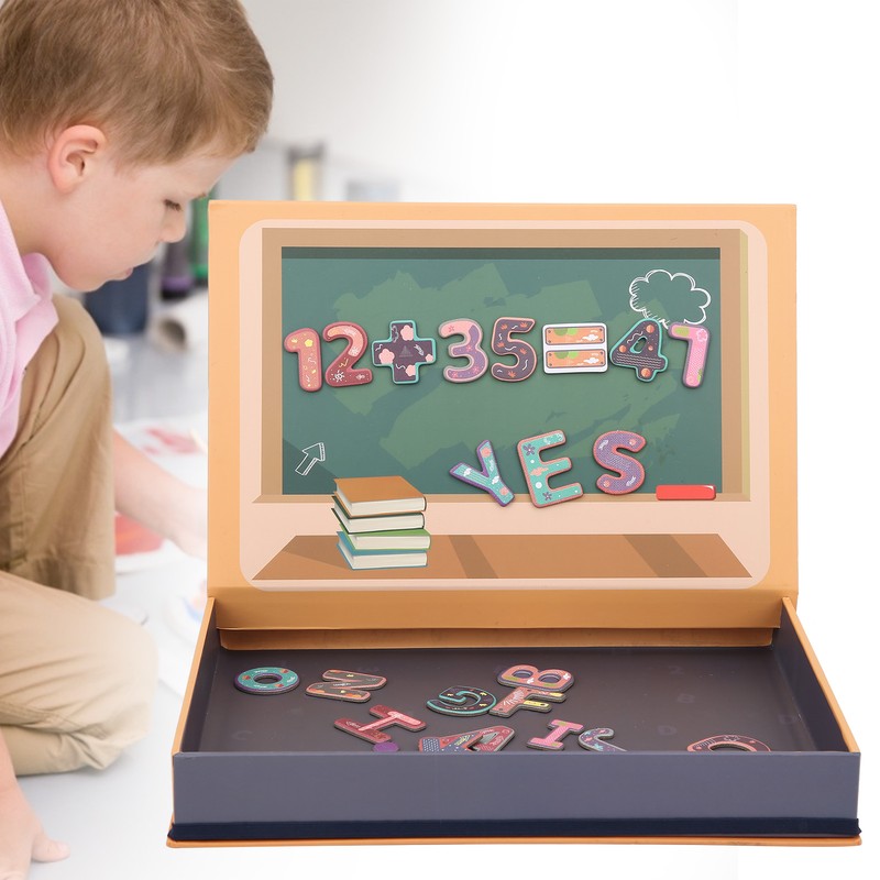 Kids Magnetic Jigsaw Puzzle DIY Paper Drawing Board Children Educational