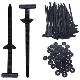 RUOXGZP Nylon Universal Cable Tie Buckle, Heavy Duty Self-Locking Nylon Zip Ties Holder, Automobile Parts Fixing Zip Ties, High Heat | Durable | Replaces Screws, Fast Repair and Fix Tool (100)