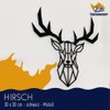 Hansmeier® Deer Wall Decoration | Metal Black | 30 x