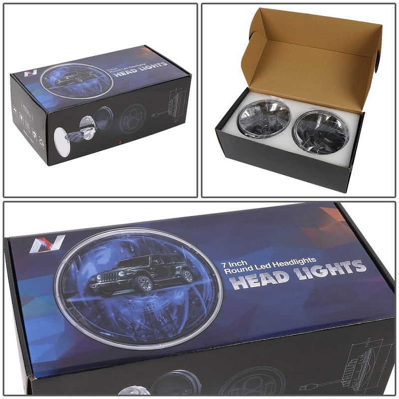 NUVISION LIGHTING NVL-HL-002 7 inches LED Headlight High Low Beam
