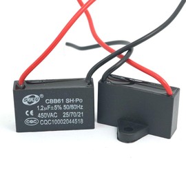 DollaTek 2Pcs CBB61 1.2uF 450V AC 50/60Hz Air Conditioner Fan Motor Running Capacitor