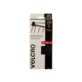 VELCRO Brand-Industrial Strength | Indoor & Outdoor Use | Superior Holding Power on Smooth Surfaces | Size 4ft x 2in | Tape, Black-Pack of 1, (Model: 90593)