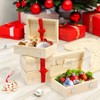Unfinished Wood Boxes with Hinged Magnetic Lid, 4-Pack of Pinewood
