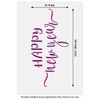 Happy New Year Stencil - Script Style Mini or Small