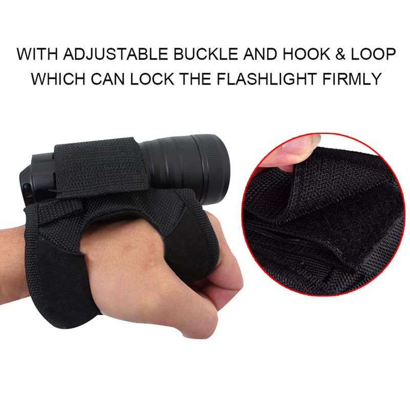 equlup Diving Light Holder, Nylon Diving Light Glove Portable Flashlight