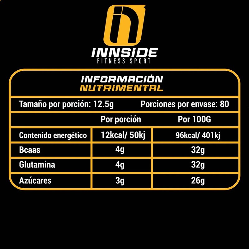 Bccas Aminoácidos En Polvo Innside Fitnes Sport