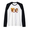The Runners. Hedgehog and squirrel Race, Raglan Baseball Tee