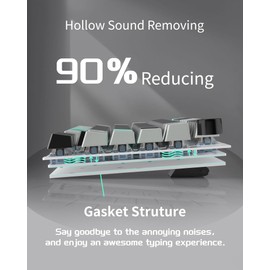 MageGee SKY81 75% Mechanical Gaming Keyboard, Gasket Hot Swappable Wired Custom Creamy Keyboard with 5-Layer Sound Dampening, Knob Control, RGB Backlit, NKRO for Win/Mac (Dark Elf, Blue Whale Switch)