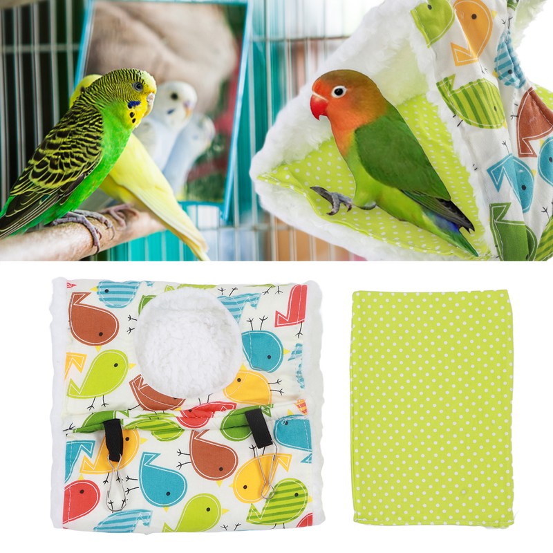 Pet Bird Winter Warm Hammock Thicken Hanging Parrot Triangle Nest