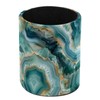 KikandKo Pencil Holder for Desk, Teal Agate Pen Holder Organizer,