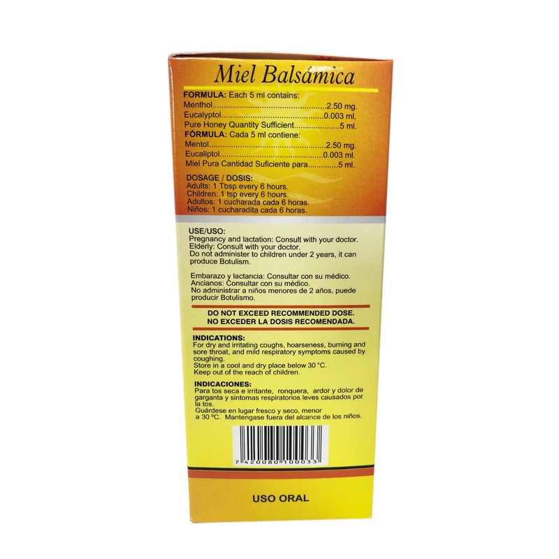 Pharma Internacional Balsamic Honey/Miel Balsamica (adults & children) 4 fl