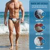 Men Swim Briefs Bald Eagle American Flag 4Th of July