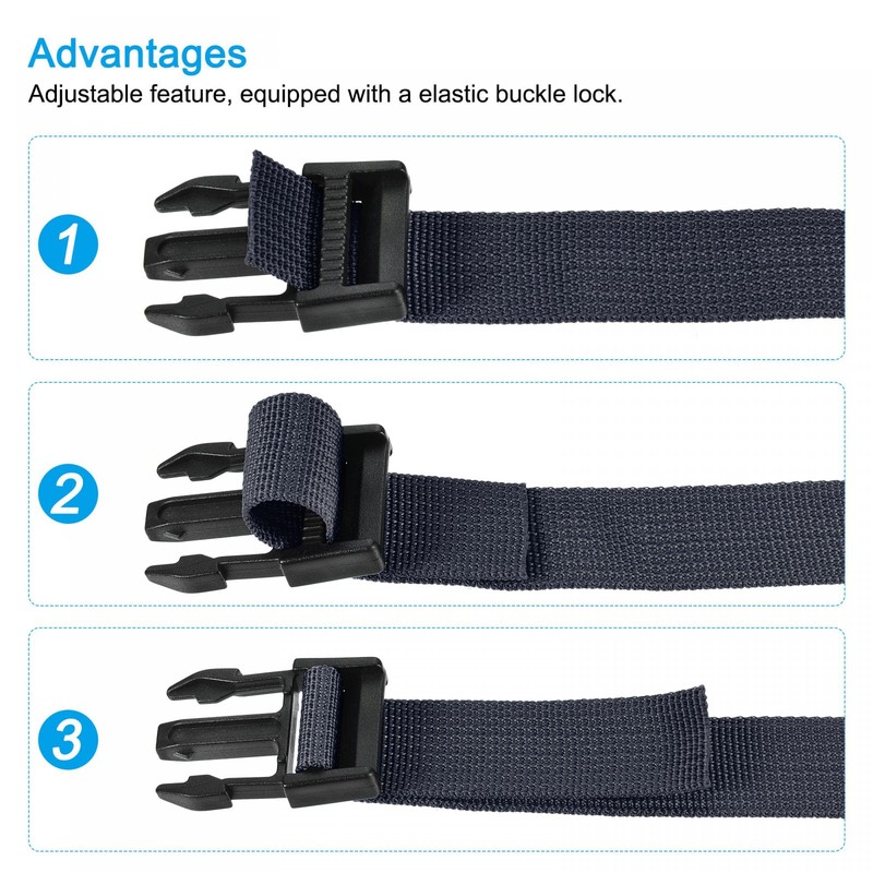 sourcing map Luggage Straps, 1.5m Length Adjustable Suitcase Belts with