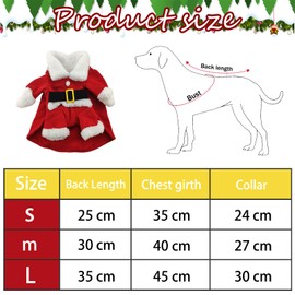 Clothes for Pets Santa Claus, Dog Costumes Christmas, Pet Christmas Costume, Cat Dog Christmas Costume with Hat Santa Claus for Christmas Party Cute Cats and Dogs Costume
