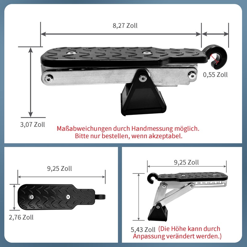 Lofez Car Door Step, Foldable and Adjustable Step with Damping