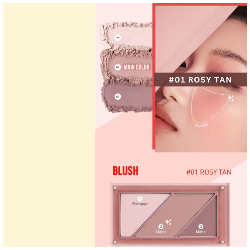 3CE Layer It All Blush Palette 10.5g(+Layer Blush Brush), Shade:#5