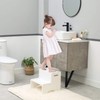 WOOD CITY Toddler Step Stool, Wooden 2 Step Stools for