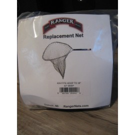 Ranger Heavy Duty Replacement Poly Fishing Net 42" Deep 42H Fits Hoop to 36"
