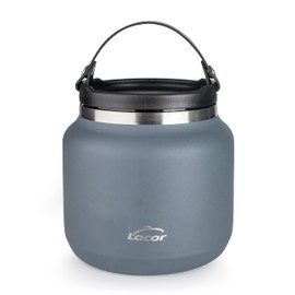 LACOR - 62670 - Thermos per Cibo Caldo Eira, 700 ml, Acciaio Inox 18/10, Doppia Parete, Ermetico, Mantiene la Temperatura, Bocca Extra Larga con Maniglia, Thermos Portatile, Senza BPA, Argento