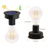 2 Pack Solar Light Replacement Top with Bulb, Waterproof Solar