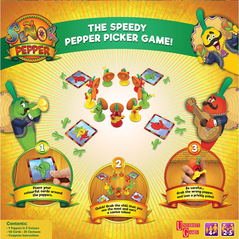 UNIVERSITY GAMES 01272 Senor Pepper - Board Game