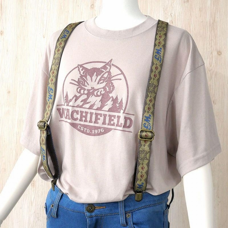 Wachifudo Dayan Cat Jacquard Suspenders, multicolor